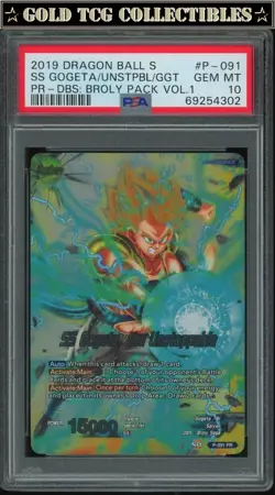 PSA 10 ⭐ SS Gogeta the Unstoppable Broly Pack Promo Card Super DBS Z DBZ Heroes - Image 1