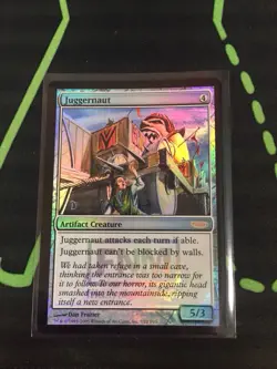 MTG Magic The Gathering Juggernaut Foil Promo FNM Artifact Commander - Image 1