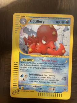Pokemon TCG Aquapolis Octillery Rare Holo Card H20/H32 NM Near Mint Vintage Vtg - Image 1