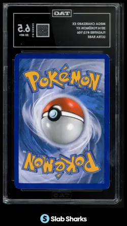 2014 POKEMON XY FLASHFIRE #13/106 MEGA CHARIZARD EX ULTRA RARE TAG 6.5 - Image 2