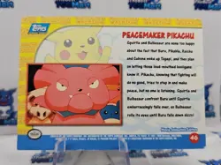 Peacemaker Pikachu Holo Foil TOPPS Pikachu's Vacation #46 Pokemon LP - Image 2