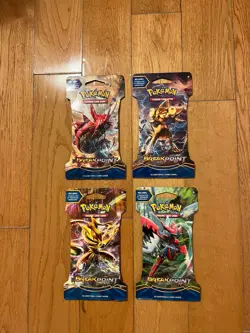 Pokemon TCG XY BREAKpoint - Complete 4 Pack Art Set - Sleeved Booster Packs - Image 1