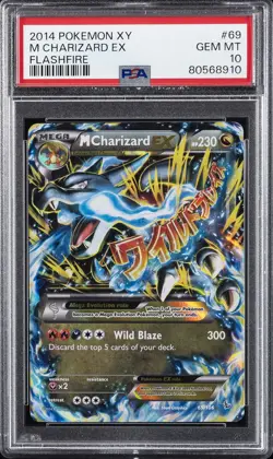 2014 POKEMON XY FLASHFIRE #69 M CHARIZARD EX PSA 10 - Image 1