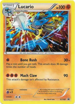 Lightly Played Lucario - XY140 - Cosmos Holo - XY Promo Pokemon XY Promos - Image 1