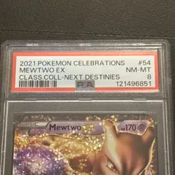 2021 Pokemon Sword & Shield Celebrations Classic Mewtwo EX #54 PSA 8 NM-MT - Image 2