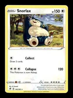 Pokemon Rebel Clash SNORLAX 141/192 - Image 1
