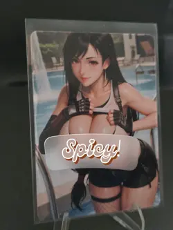 Tifa - Final Fantasy - double-sided card - WAIFU - ANIME - Goddess Story - Image 2