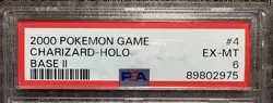 ?? 2000 Pokemon Base Set 2 Charizard Holo - PSA 6 EX-MT - Iconic Vintage Card - Image 3