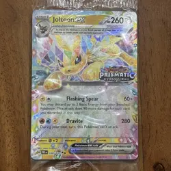 Pokemon TCG Jolteon EX Promo Prismatic Evolutions Stamp 030/131 Sealed Card - Image 1