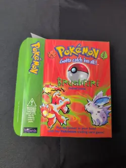 Pokemon TCG Base Brushfire Theme Deck 1999 EMPTY BOX With Accessories - No Cards - Image 2