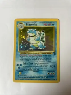 Pokemon TCG Base Set Blastoise Holo Rare Card 2/102 LP+/NM Condition - Image 1