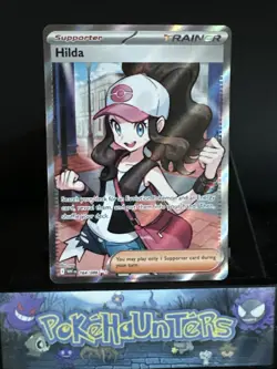 Pokemon Card Hilda 164/086 White Flare Full Art Holo Rare Trainer NM - Image 1