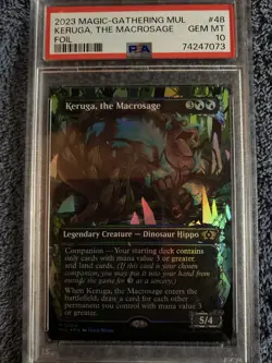 PSA GEM MT 10 Keruga, the Macrosage #48 Magic;the Gathering Foil Rare - Image 1