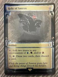 Near Mint Foil Relic of Sauron (Showcase Scrolls) LTC 489 Lord of the Rings - Image 1