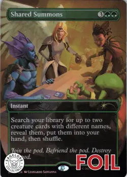 MTG Shared Summons (Rainbow Foil) (1308) | NM Foil | Secret Lair {SLD} - Image 1