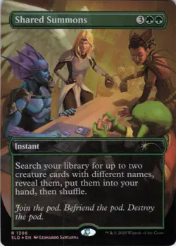 MTG Shared Summons (Rainbow Foil) (1308) | NM Foil | Secret Lair {SLD} - Image 2