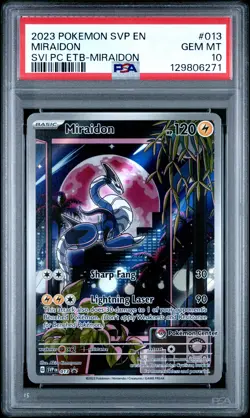 2023 POKEMON SVP EN-SV BLACK STAR PROMO #013 MIRAIDON PSA 10 - Image 1