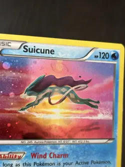 Pokemon TCG Breakpoint Suicune 30/122 Cosmos Holo Rare MP Swirl - Image 2