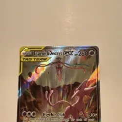 Pokemon TCG Espeon & Deoxys GX SM240 Black Star Promo Sun & Moon - Image 5