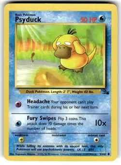 Psyduck 53/62 Pokemon TCG WOTC Base Set Fossil - Image 1
