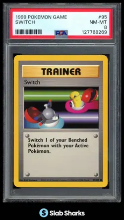 1999 POKEMON SET UNLIMITED #95/102 SWITCH COMMON PSA 8 - Image 1
