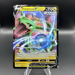 Rayquaza V 100/159 Crown Zenith (CRZ) Ultra Rare Full Art Holo Near Mint Pokemon - Image 1