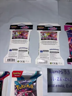 Pokemon Sword & Shield - Fusion Strike Pack Art Set 4 Sleeved Boosters + Lot - Image 3