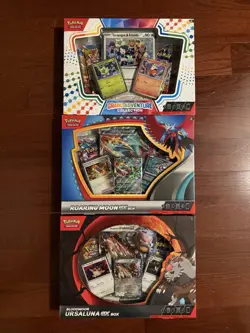 Pokemon Collection Boxes: Grand Adventure, Ursaluna, Roaring Moon - Lot Of 3 - Image 1