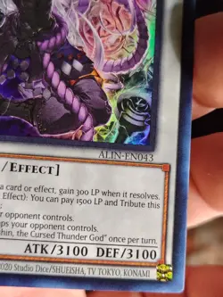Yu-Gi-Oh! Juraishin, The Cursed Thunder God #ALIN-EN043 Ultra Rare 1st Ed (NM) - Image 5