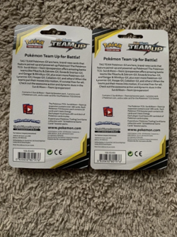 2x Sealed TEAM UP Blister Packs (Pikachu SM162 + Mimikyu SM163) Pokemon Cards - Image 2