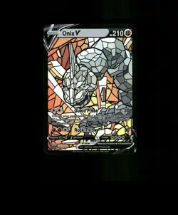 HOLO Onix Card Onix Stained Glass Pokemon Card READ DESCRIPTION BELOW p1 - Image 1