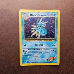 Misty's Seadra 9/132 Pokemon Gym Heroes Holo Rare Card - HP - Image 1