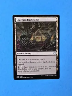 1x Leechridden Swamp Duel Decks Nissa vs. Ob Nixilis Mtg Magic Land Mana Card 65 - Image 1