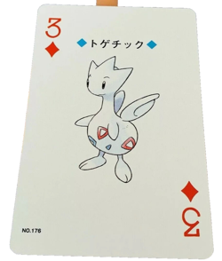 Togetic 3 of Diamonds No 176C Lugia Back Poker Playing Pokemon Card LP - Image 1