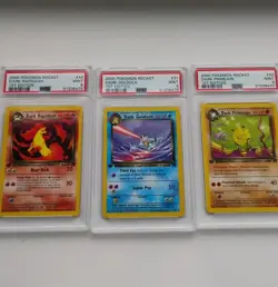 Lot Of 3 PSA Graded 1st Edition Pokemon Cards - Team Rocket WOTC Set - Image 1