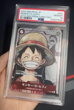 PSA 10 One Piece Card Game - Monkey D. Luffy P-001 25th Anniversary Promo - Image 2