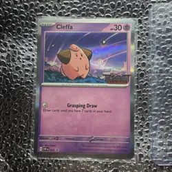 Cleffa SVP 037 Promo Pre Release Obsidian Flames Stamped Holo Pokemon TCG Card - Image 2