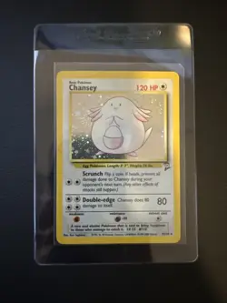 Pokemon TCG Chansey Base Set Holo Rare Card 3/130 Unlimited Lightly Played - Image 3