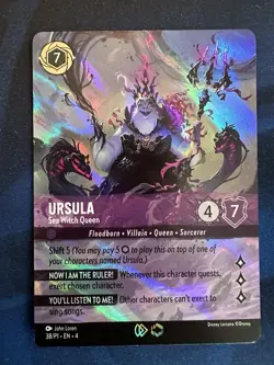 Ursula - Sea Witch Queen (Store Championship) 38 Disney Lorcana Promo Cards Holo - Image 1