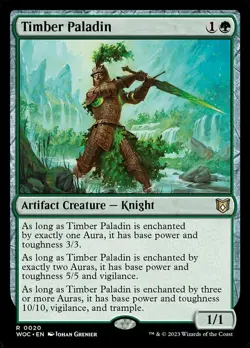 Near Mint, English - 1 x MTG Timber Paladin Commander: Wilds of Eldraine - Image 1