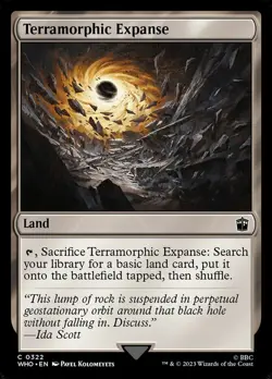 Near Mint, English - 1 x MTG Terramorphic Expanse - Foil Universes Beyond: Docto - Image 1