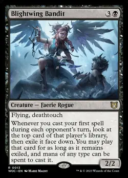 Near Mint, English - 1 x MTG Blightwing Bandit Commander: Wilds of Eldraine - Image 1