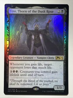 Vito, Thorn of the Dusk Rose (127) | Foil | Core Set 2021 {M21} LEGENDARY ~ RARE - Image 1