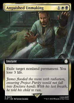 Anguished Unmaking *** Extended Art *** - MTG PIP Fallout - NM/MINT - Image 1