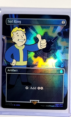 2024 MTG Magic The Gathering PIP Fallout Borderless Foil #359 Sol Ring - Image 1