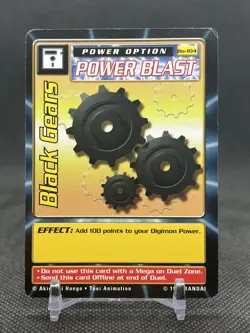 DIGIMON DIGI-BATTLE NON-FOIL RARE CARD - BOOSTER SERIES 2 Bo-104 BLACK GEARS MP - Image 1