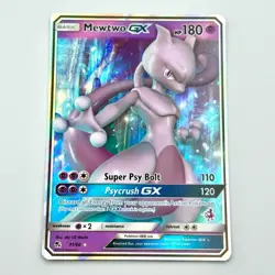 Mewtwo GX 31/68 NM Full Art Holo Ultra Rare Pokemon TCG Card Hidden Fates - Image 1
