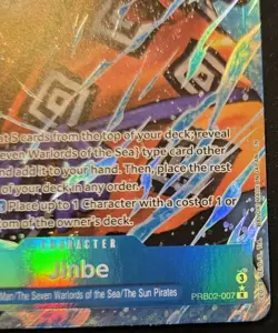 Jinbe (Alt. Art) PRB02-007 Foil Rare The Best Vol. 2 One Piece Card Game - Image 5