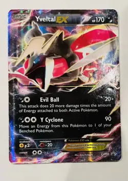 Great CONDITION! Holo Yveltal EX XY150 2016 Pokemon Card! - Image 1
