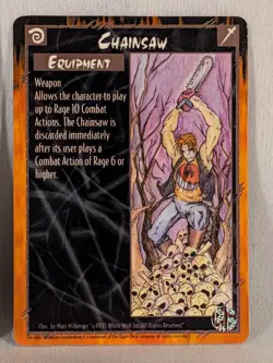 Werewolf Rage CCG Wyrm Expansion - (2) Chainsaw Equipment Card NM - Image 5